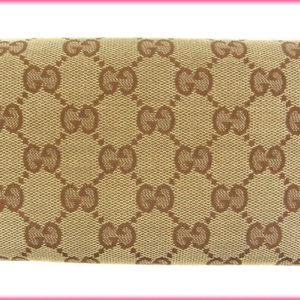 Authentic Gucci Wallet Purse Bifold GG Blue Beige Woman  Used - Picture 2 of 5